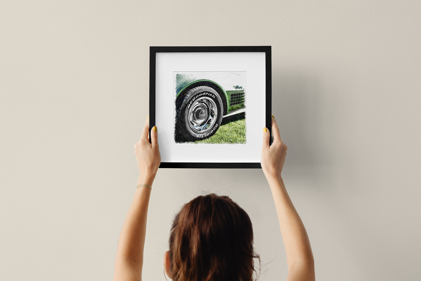 Emerald Dream: 1960's Corvette Stingray Front Quarter